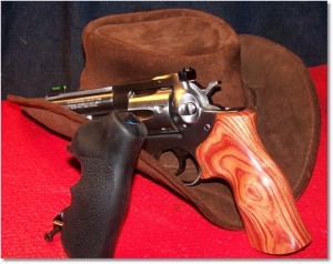 Ruger GP141 w/Hogue Rosewood Grips and Hogue 'Tamer" Grips