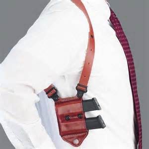 Even Shoulder Holster Ammunition Carriers Are Set Up for Strong Side Carry