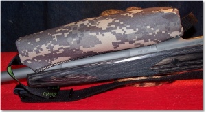 Scopeshield Digital Camo Cover on the Ruger Gunsite Scout