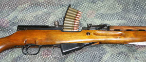 SKS Rifle w/10-Round Stripper Clip of 7.62x39 Ammunition