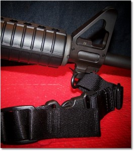 Condor Speedy 2-Point Sling Mounted on Ruger AR-556 Front QD Sling Mount with Blackhawk Heavy Duty QD Sling Swivel