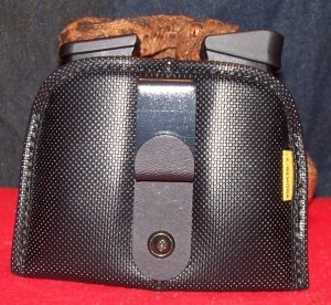 "Frankenmora" Shown with J-clip Adapter for Secure IWB Use with. Spare Glock G43 Magazines 