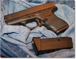 A Hogue Slip-On Grip Provided a Better hold on the Pistol. Some Trimming Required/