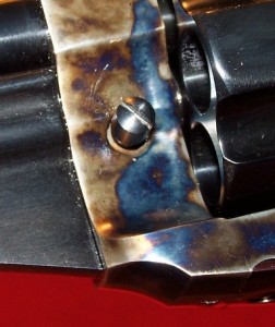 Nice Patterning on the Color Case Hardened Frame is a Nice Contrast With the Bluing of the Rest of the Revolver