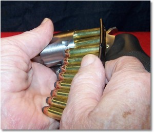 The SKS Stripper Clip Loading Two Adjacent Chambers. Insert the Rounds(s) and Pull the Stripper Clip Away from the Round(s)