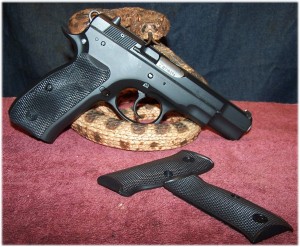 CZ75B Ω (Omega)  with New Rubber Right Side Grip Panel.