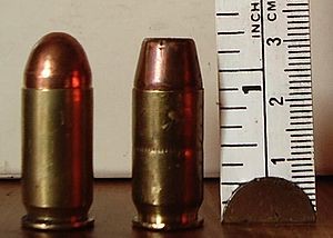 .45 ACP in Ball and Hollow-Point Versions (11.4554mm for your metric lovers)