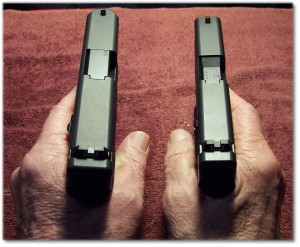 The Glock G26 (Left) Fits My Hand Better Than the Glock G43 (Right)