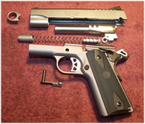 The Ruger SR1911 Model 6722 Easily Field Strips to Basic Components